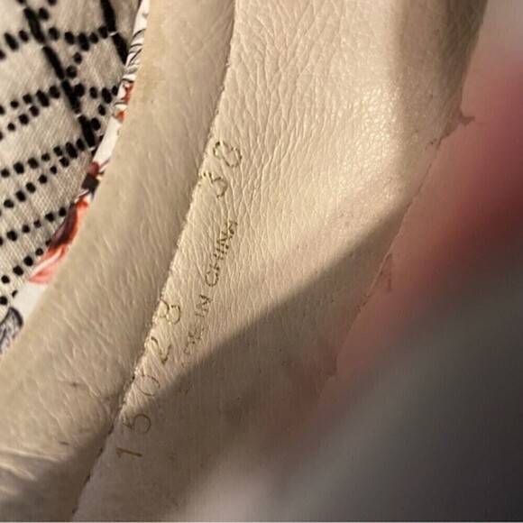 All Black Womens White Floral Lace Up Sneakers Size 38 - Picture 5 of 5